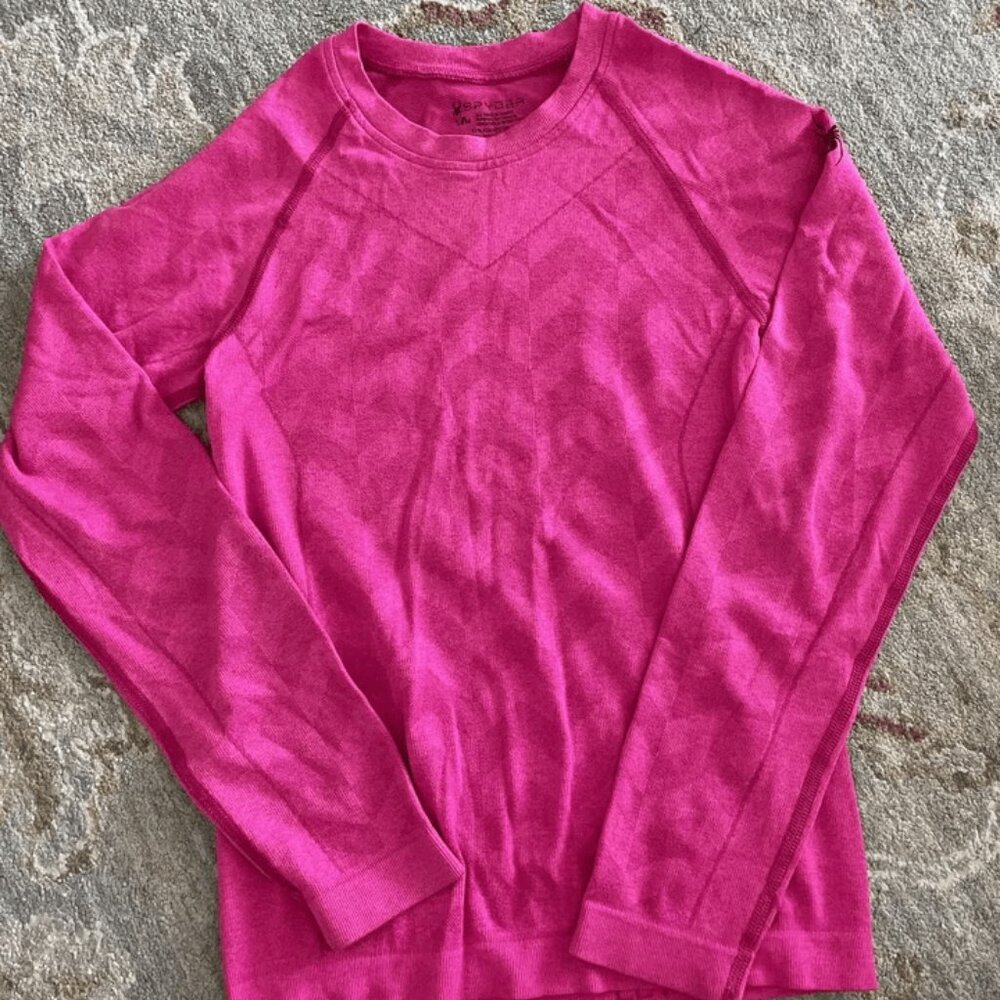Spider Sport Hot Pink Magenta girls sport Set Yoga Pants & Long sleeve , Sz S/M